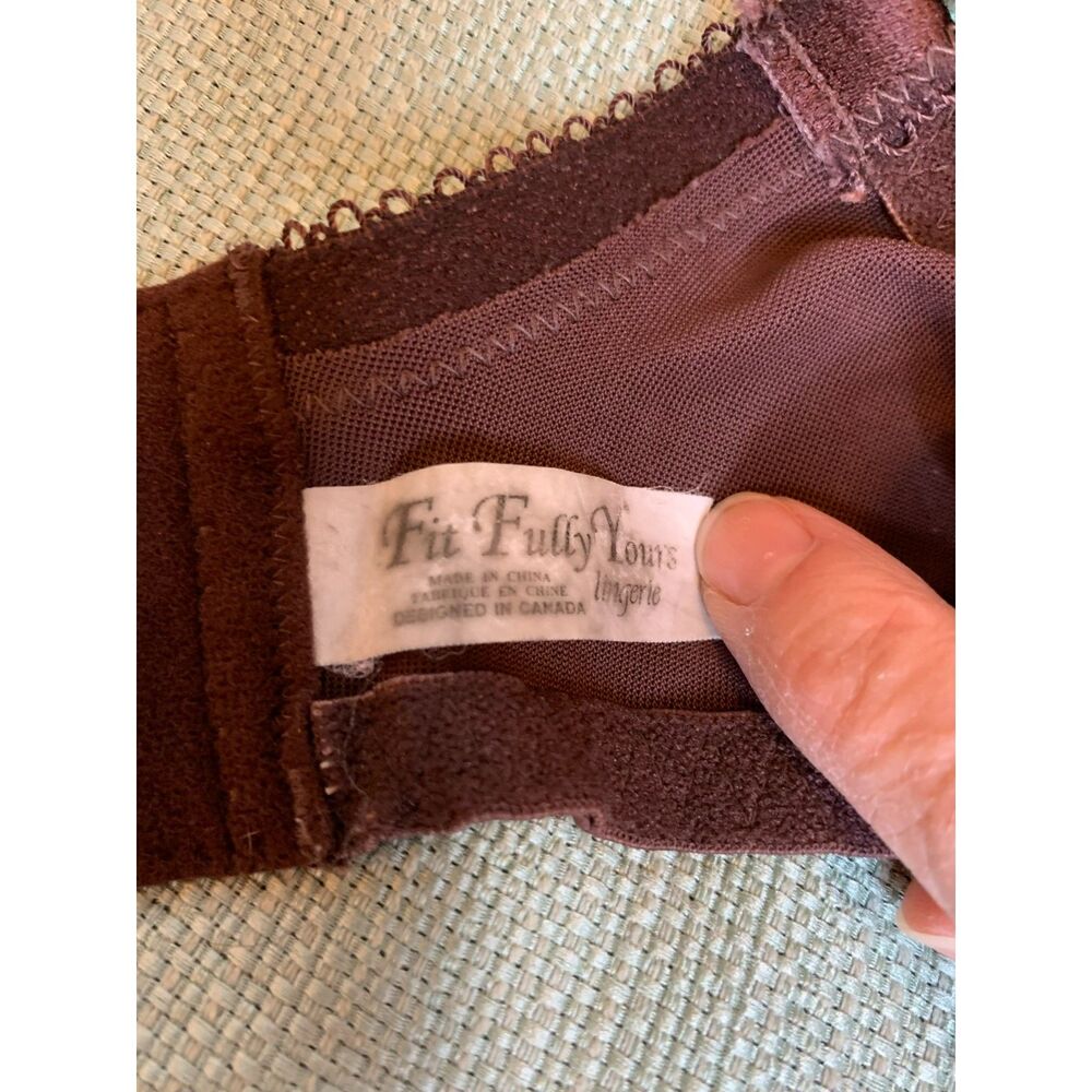 Fit Fully Yours Bra Brown and Green Size 34F - Picture 2 of 16